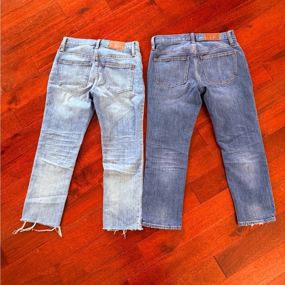 Madewell Women's Slim Boy Jeans in Light and Medium Blue Crop Bundle Size 23 - Picture 9 of 13